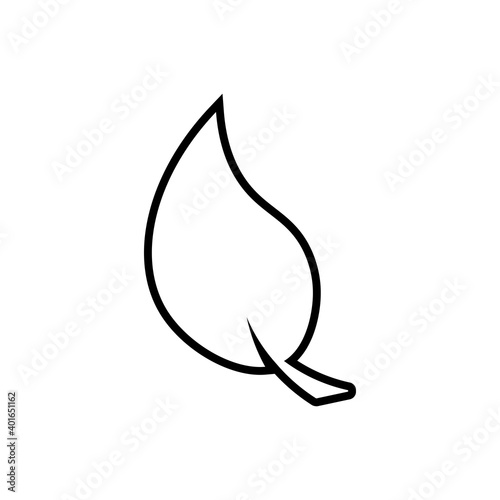Leaf outline icon. Symbol, logo illustration for mobile concept and web design.