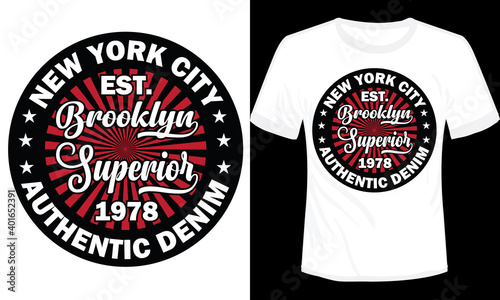 New York City Brooklyn superior quality vector illustration of  t-shirt design