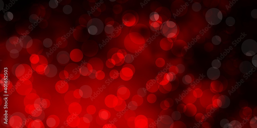 Dark Red vector layout with circle shapes.