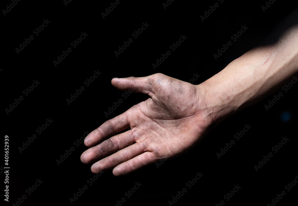 beautiful hand holding something like a open and ready help or receive isolated on Black background with clipping path beautiful hand holding something like a open and ready help or receive isolated on Black background with clipping path