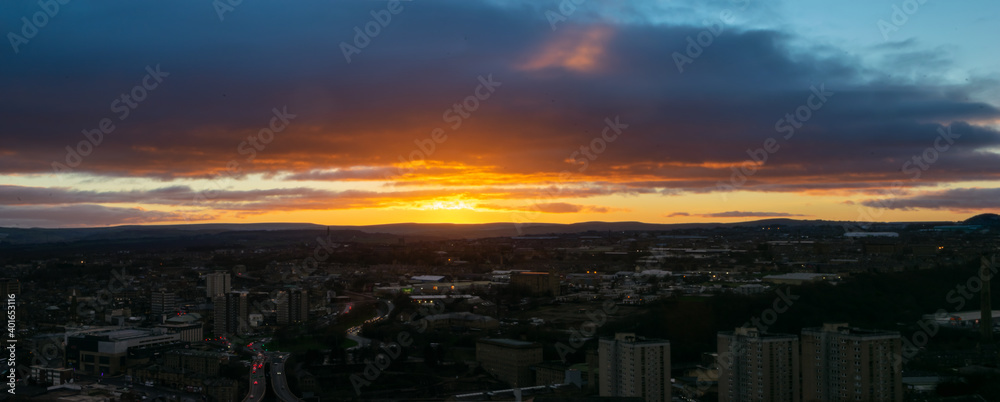 Halifax in West Yorkshire, Sunset