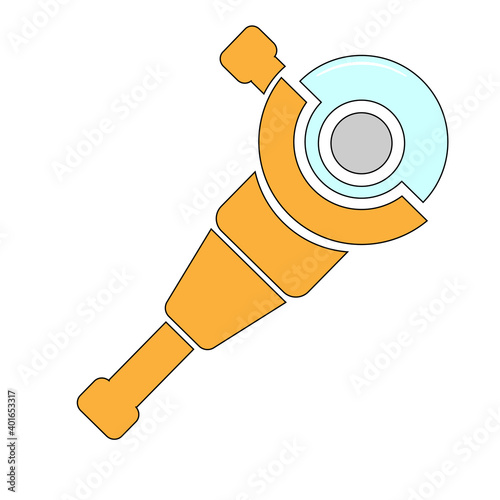 Simple illustration of electric angle grinder icon for web design