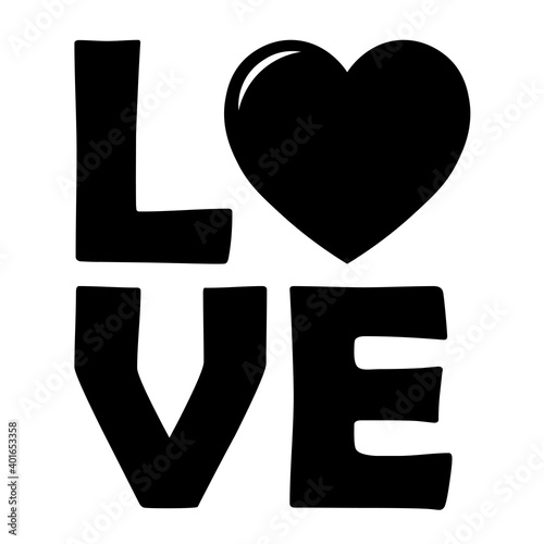 Simple illustration of heart icon for St. Valentines Day