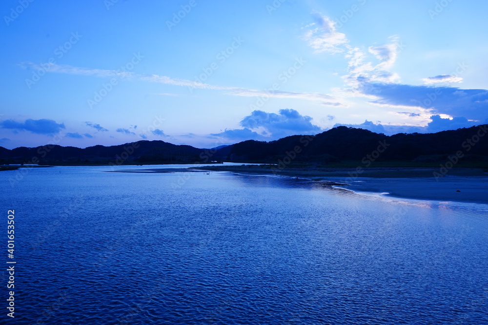 Kumano Beach at dusk in Tanegashima, Kagoshima, Japan - 鹿児島県 種子島 熊野海水浴場の夕暮れ