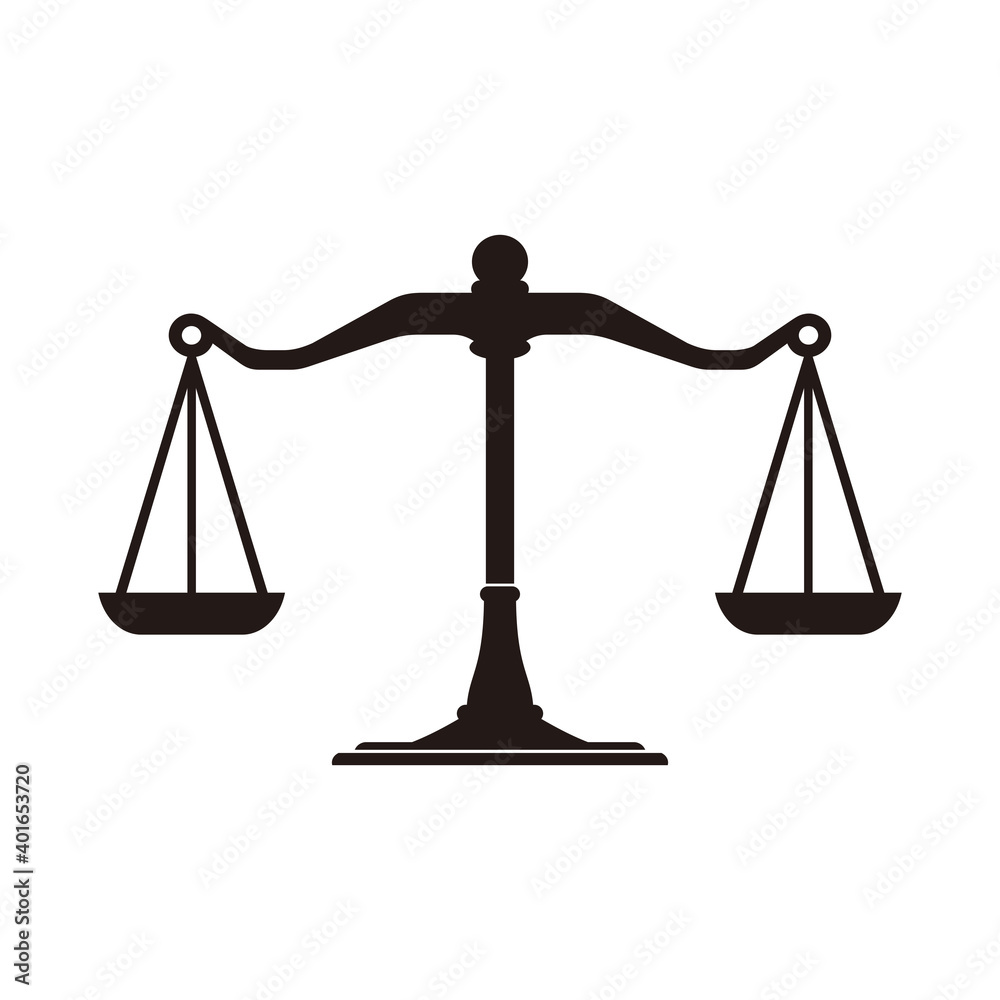 Justice scale logo design template vector illustration Justice scale logo design template vector illustration