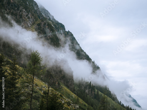 clouds in the alps