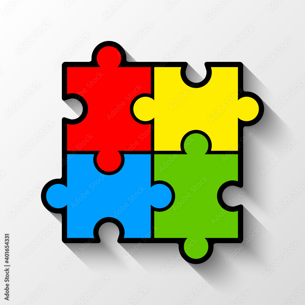 Simple puzzle four piece business presentation. Circle puzzle outline infograph. 4 Step contour process diagram. Section line compare puzzle banner. Simple puzzle four piece business presentation. Circle puzzle outline infograph. 4 Step contour process diagram. Section line compare puzzle banner.