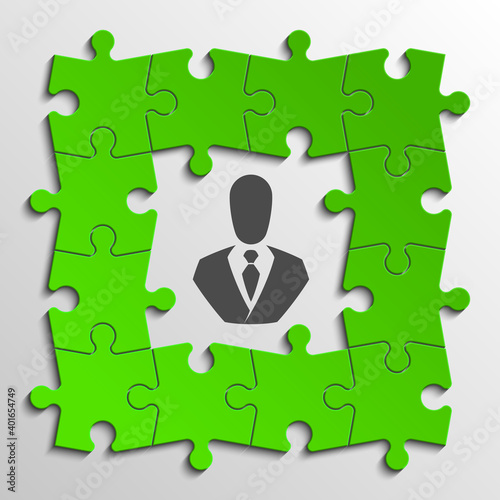Color Frame puzzle piece, perfect banner frame
