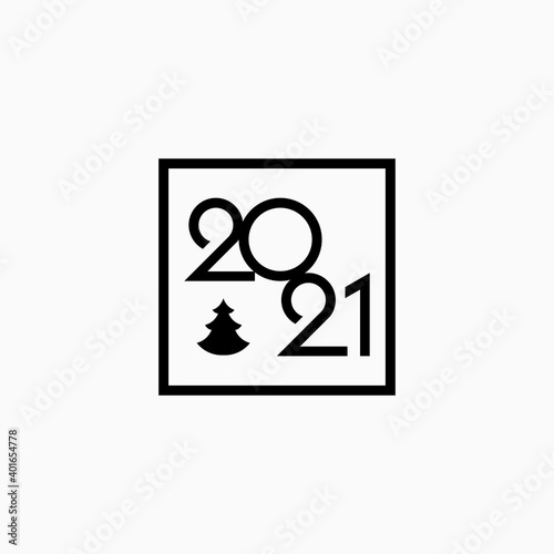 Happy New Year 2021 logo design