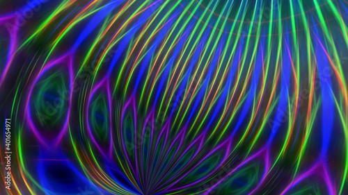 Abstract fractal multi-colored symmetrical background