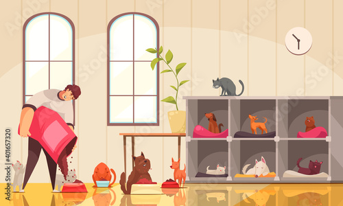 Pet Sitter Work Composition