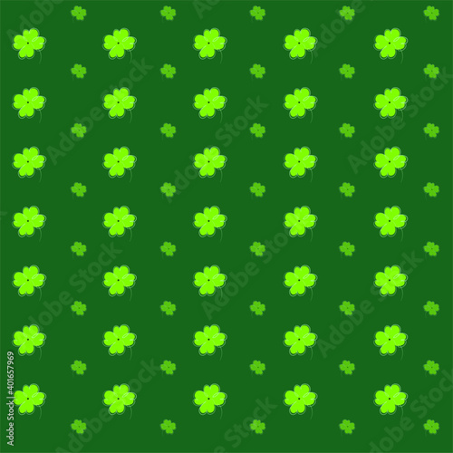 seamless pattern with green clover