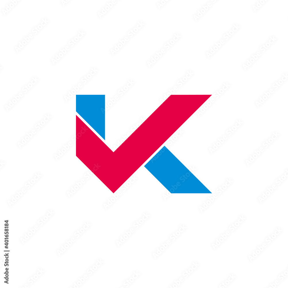 abstract letter k check mark symbol logo vector abstract letter k check mark symbol logo vector