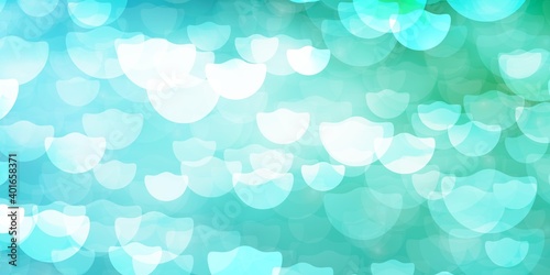 Light Blue, Green vector layout with circles.