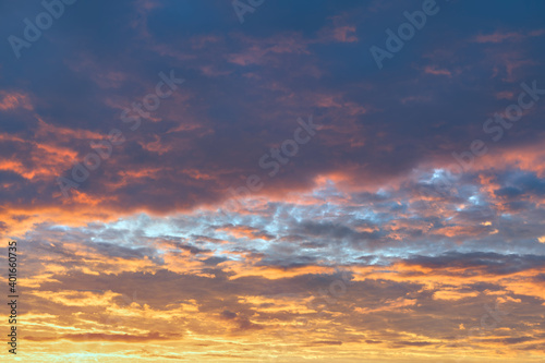 Abstract image of colorful clouds at sunset