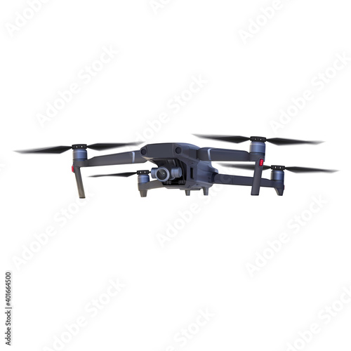 Realistic vector drone in flight.