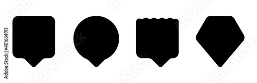 Various talk buttons. The area for writing in the speaking area. Speech space. stock vector on white background.