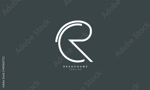 Alphabet letters Initials Monogram logo CR, RC, C and R