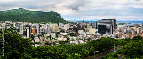 Tableau sur toile MAURITIUS- PORT LOUIS, 2020, March, 10th, City view of the old town Port Louis,