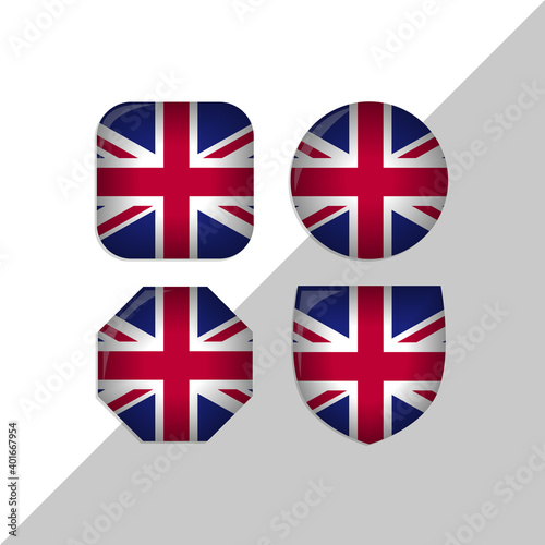 England flag icons theme. isolated on a white background. can be used for websites and additional designs. vector 