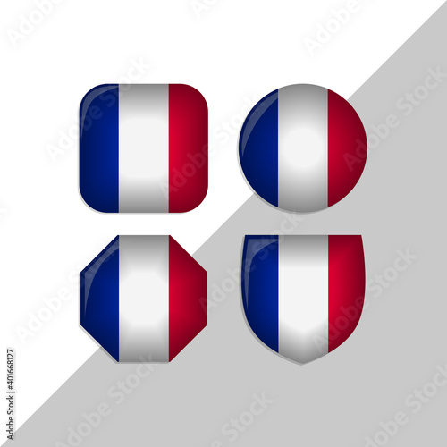 France flag icons theme. isolated on a white background. can be used for websites and additional designs. vector 