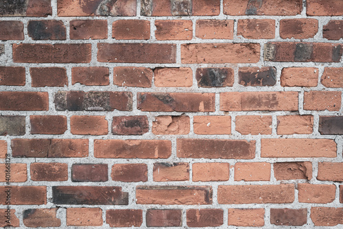  old masonry consisting of bricks serves as background