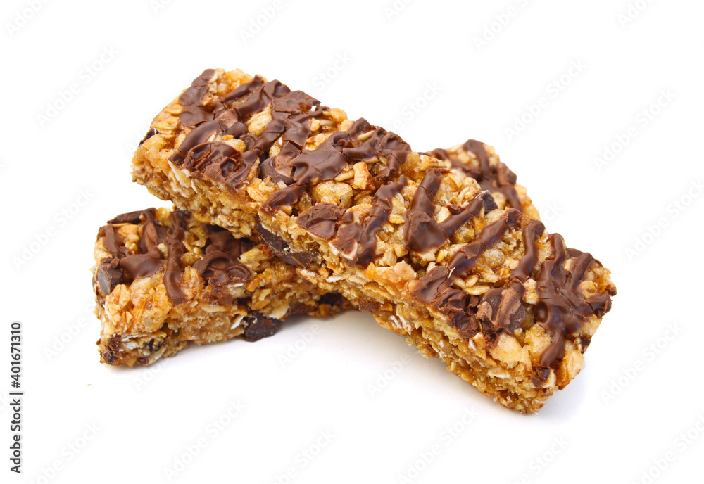 peanuts butter chocolate bar isolated on white 