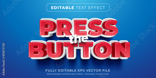 Editable text effect in push button style
