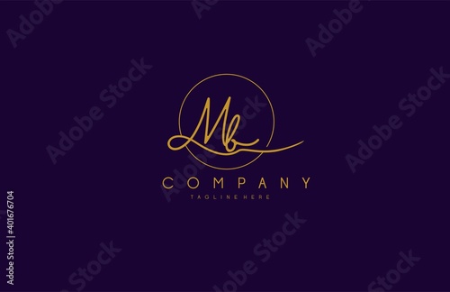 Wallpaper Mural Circle Calligraphy Signature Letter MB Logotype Torontodigital.ca