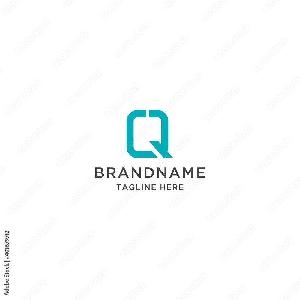 Letter Q CQ logo icon design template vector