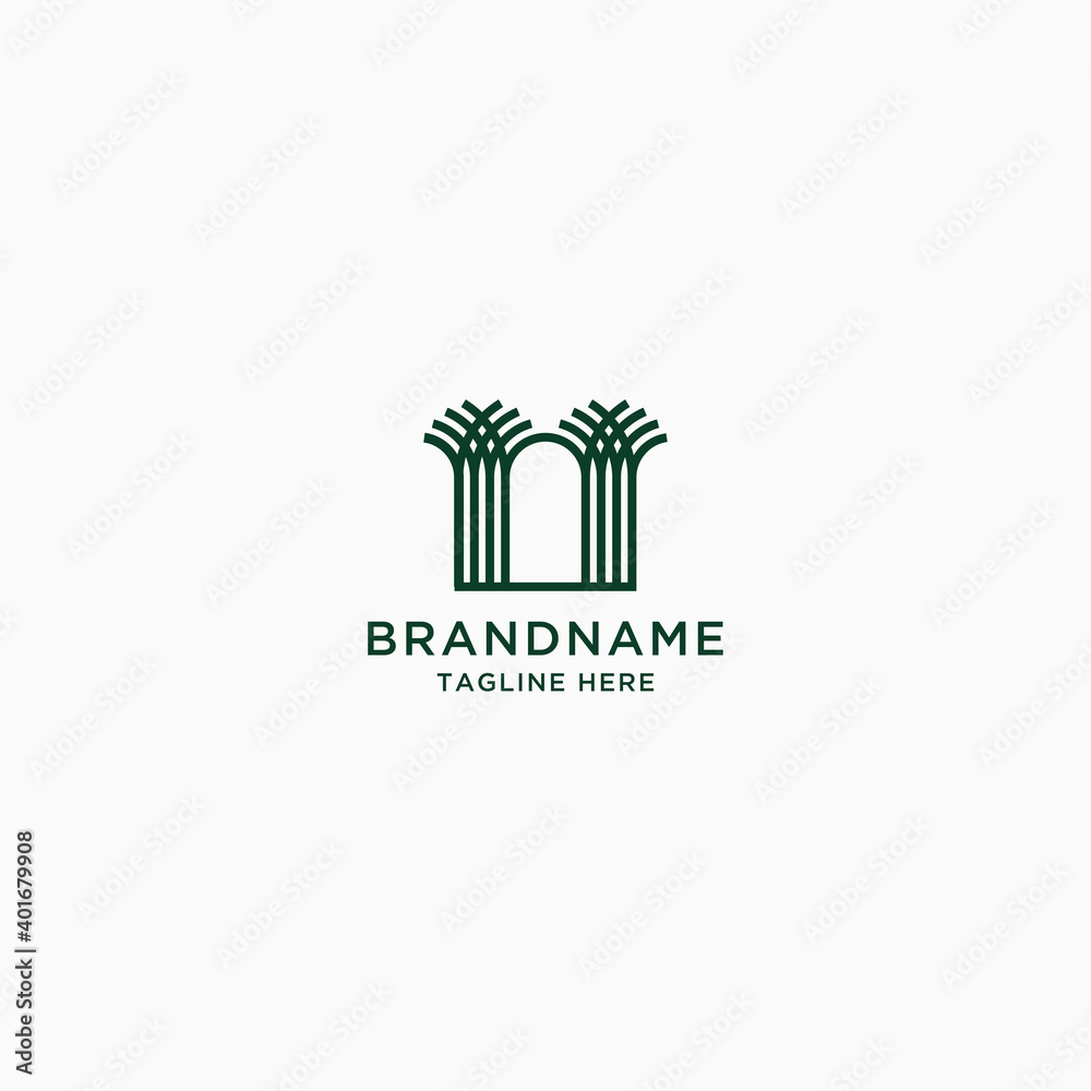 Palm tree logo icon design template vector Palm tree logo icon design template vector