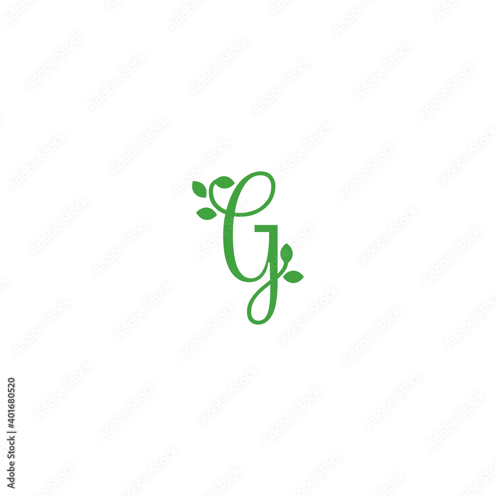 Letter G leaf logo icon design template vector Letter G leaf logo icon design template vector