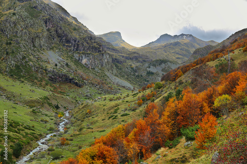 Hecho valley in Huesca province  Aragon  Span