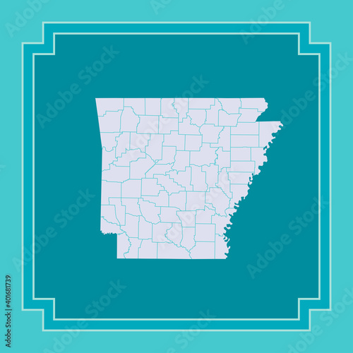 vector map of Arkansas