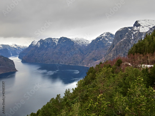 A beautiful view from the famous fjords of Norway