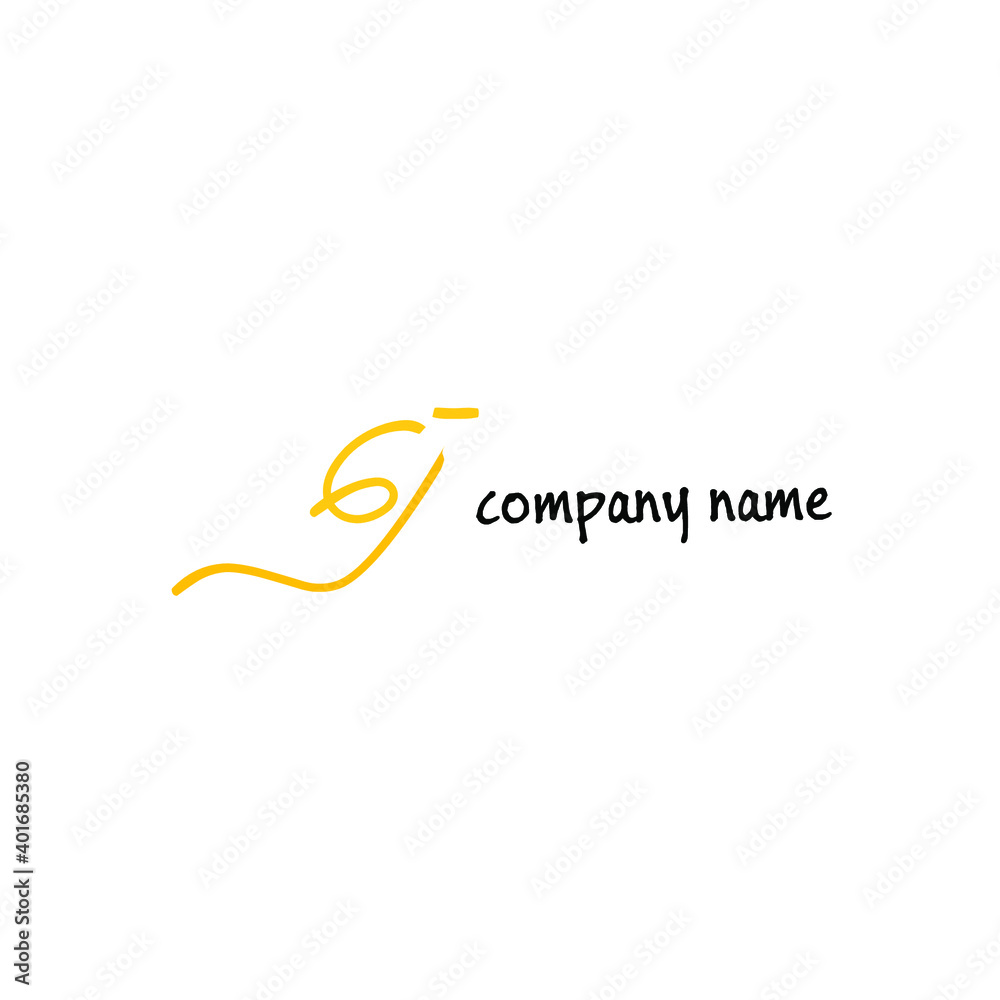 GJ Handwritten Logo for Identity