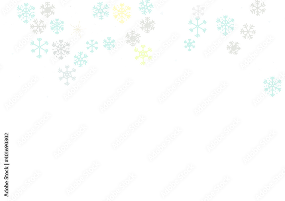 Transparent background with snowflakes in white and soft pastels. Horizontal. Vector
Transparent background with snowflakes in white and soft pastels. Horizontal. Vector