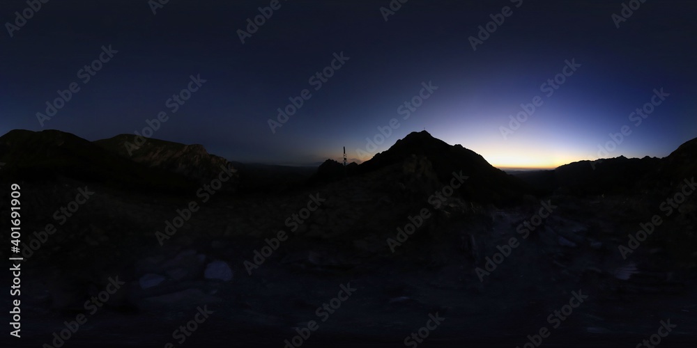 Sunrise in the mountains HDRI Panorama