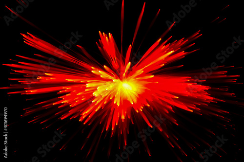 optical fiber light explosion effect