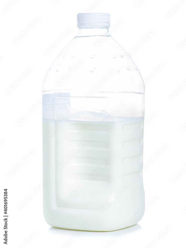 Plastic bottle of milk on white background isolation Plastic bottle of milk on white background isolation