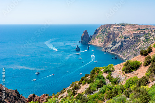 Cape Fiolent on Crimea peninsula photo