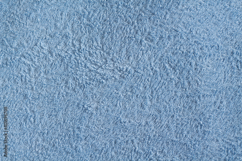 Texture of a blue terry towel.