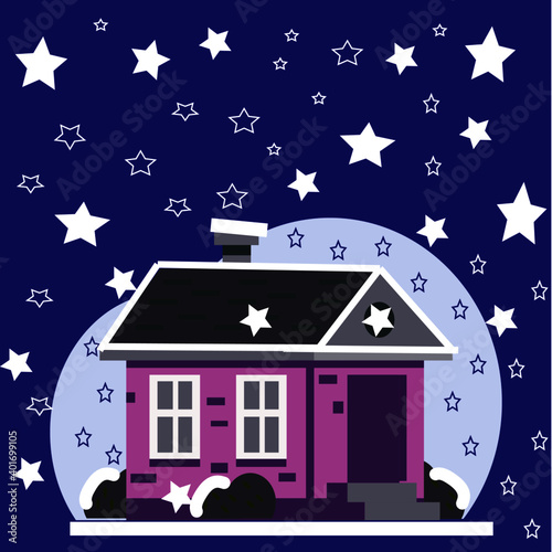 house winter illustrator vector, winter is warm and cozy in a house vector, houses are warm, cozy in isolation, illustrator, illustration, winter, illustration for the site, illustration for a cup, il