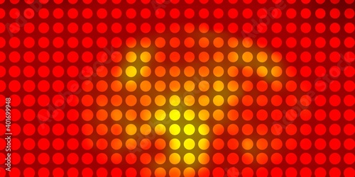 Light Orange vector pattern with circles.