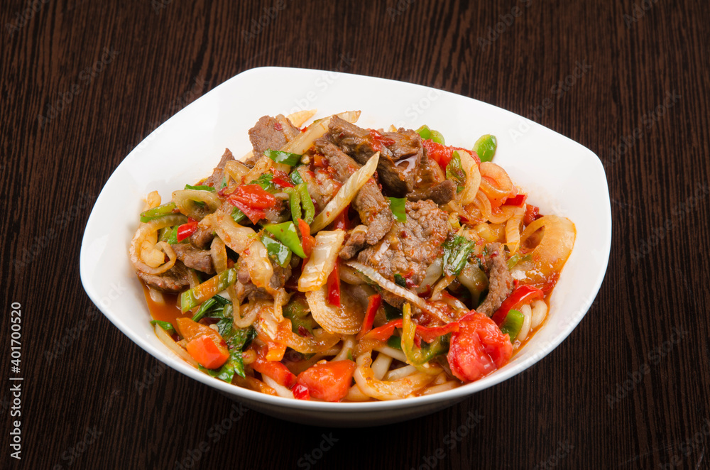 meat in vegetable stew meat in vegetable stew