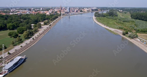 Wallpaper Mural Aerial photo of the Drava River in Osijek, Croatia Torontodigital.ca