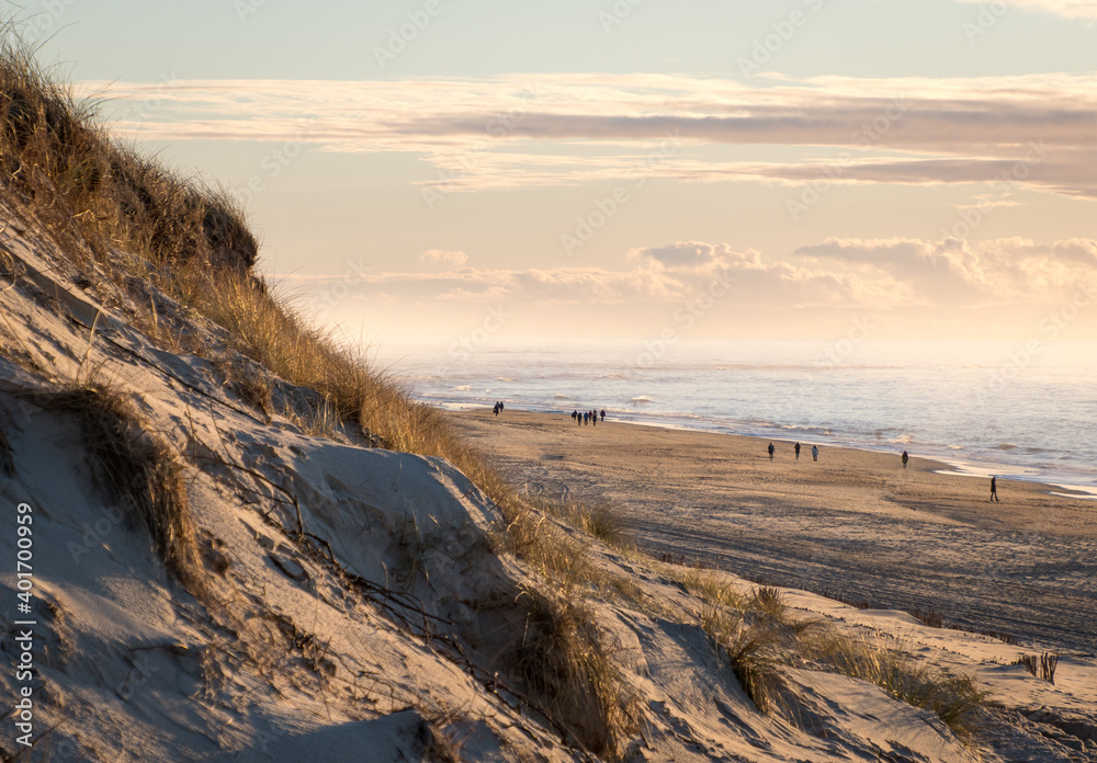 Beach at sunset on Sylt, Germany Beach at sunset on Sylt, Germany