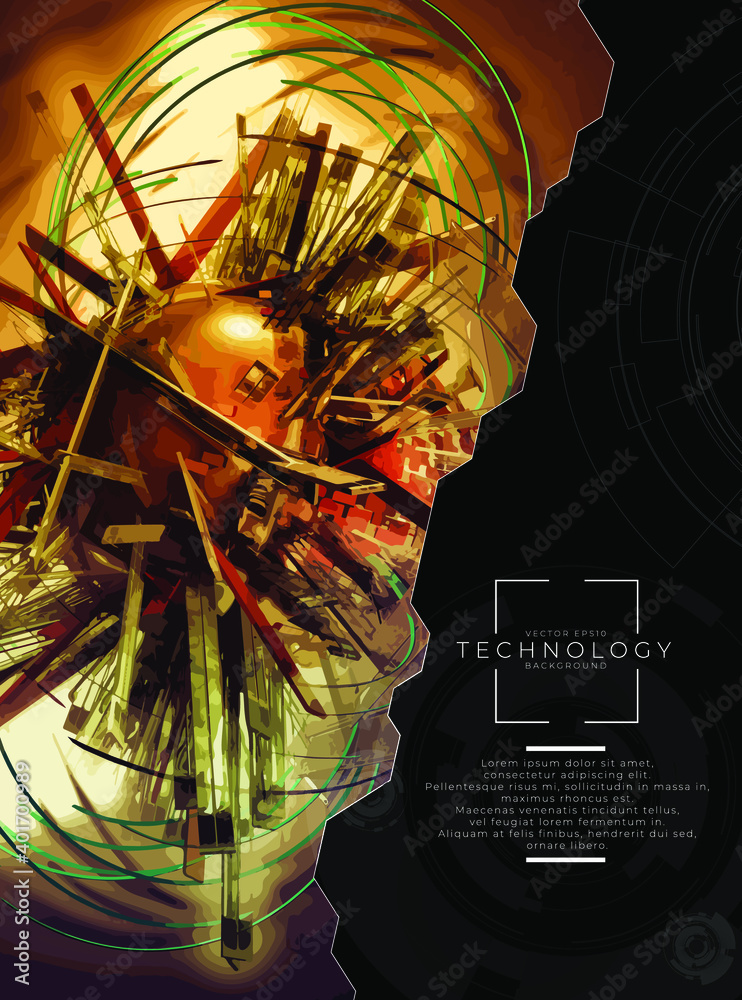 Innovation technology background Hi-tech communication concept, vector ...