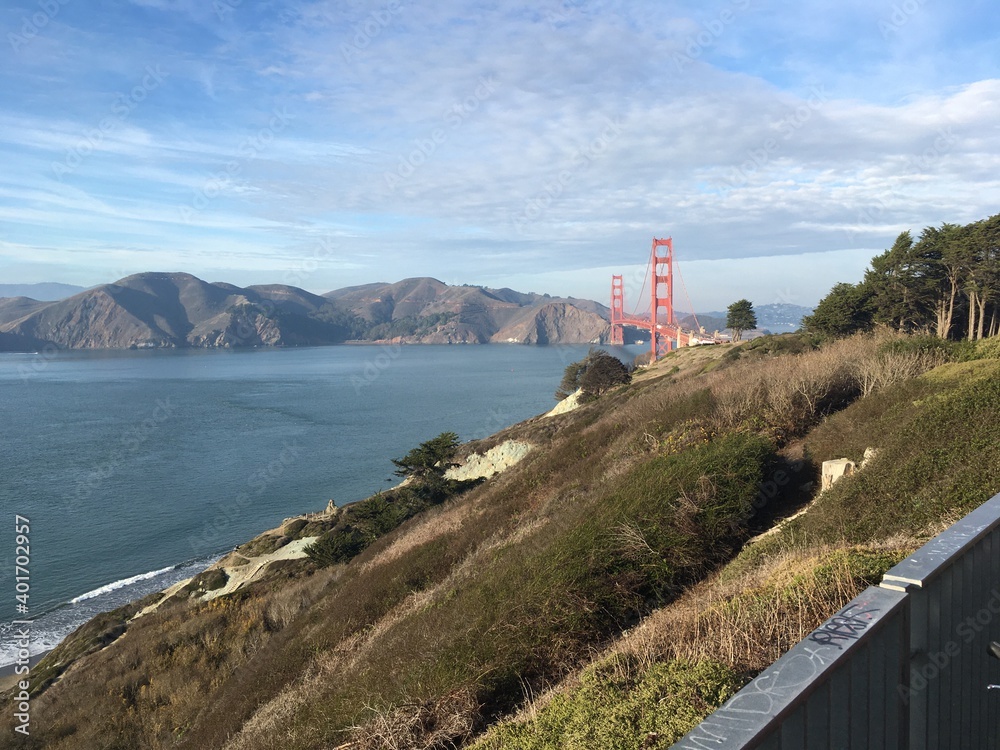 Golden Gate Bridge from coast