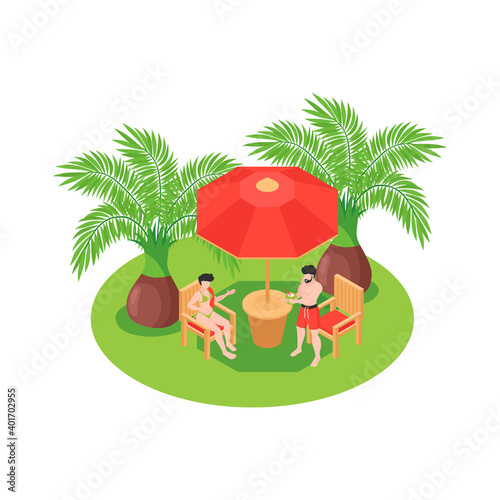 Resort Isometric Composition